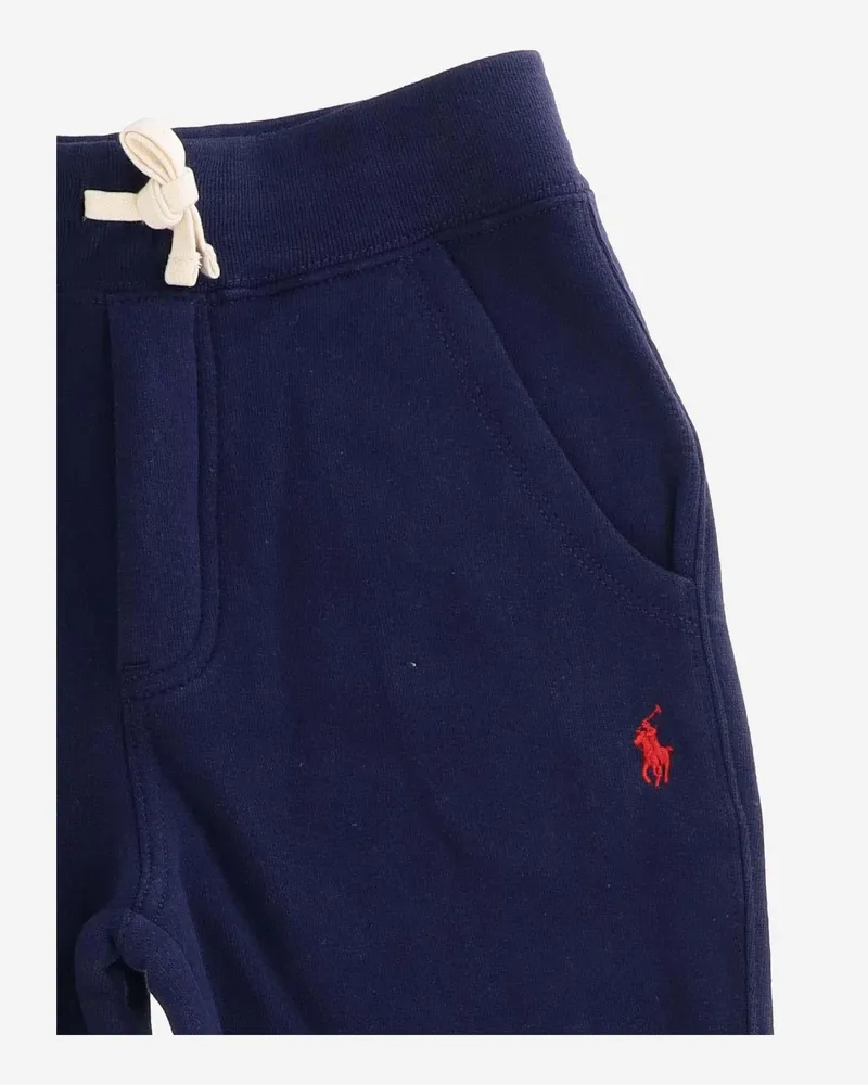 Ralph Lauren Boys' Cotton Blend Jogging Pants With Logo Navy Trousers Navy