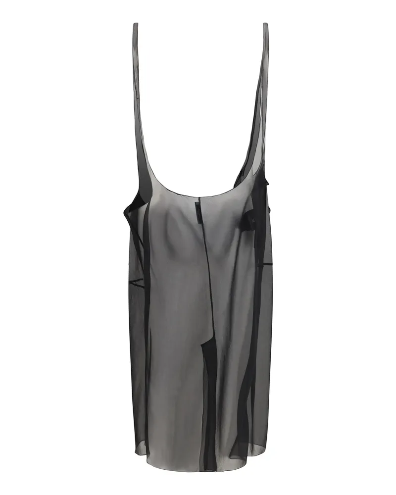 Prada Women's Midi Skirt Cigaline With Suspender Straps, Black Polyester Black