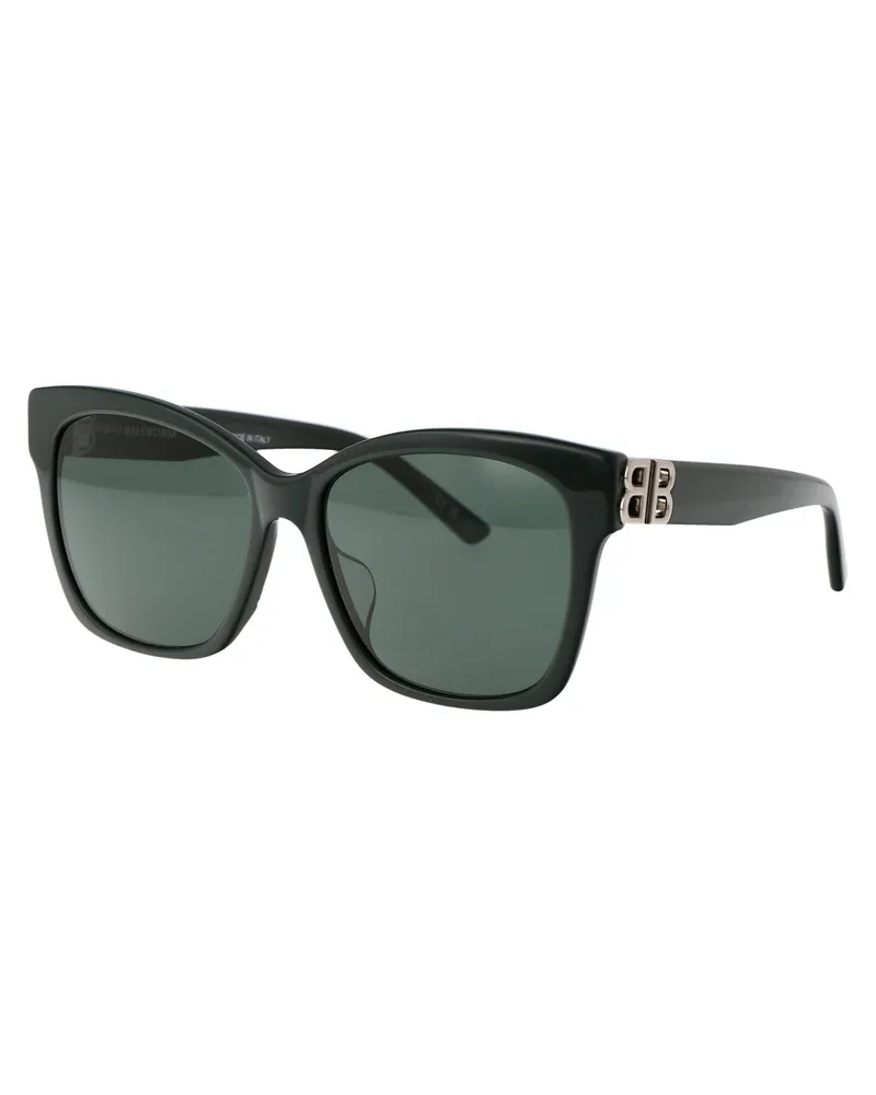 Balenciaga Women's Sunglasses Bb0102sa Green-Silver-Green Acetate Green/silver/green Green