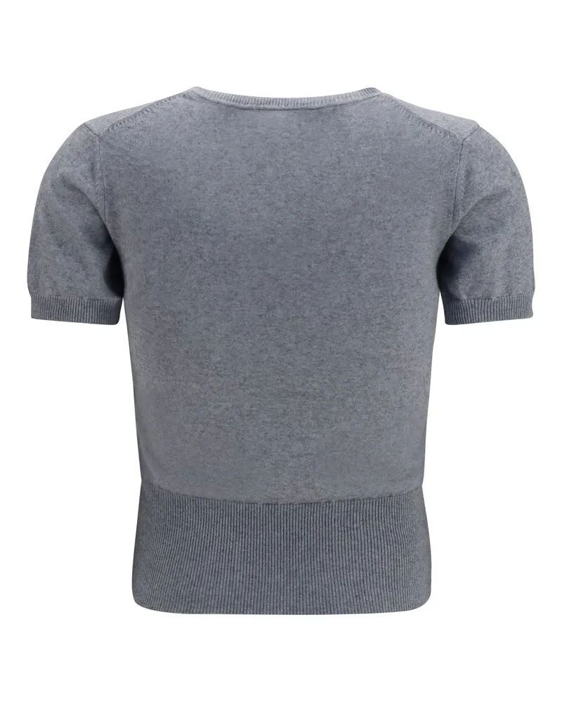 Vivienne Westwood Women's Top Bea Grey Melange Cotton Cashmere Dark Tops Gray