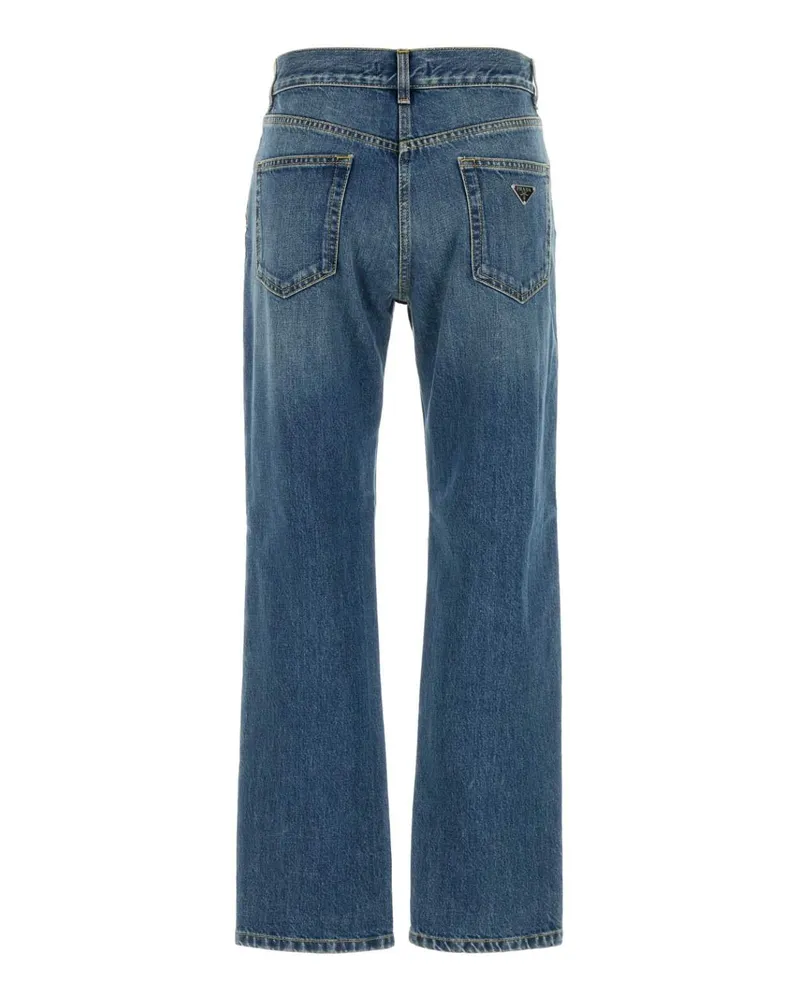 Prada Five-Pocket Denim Jeans — Blue Blue