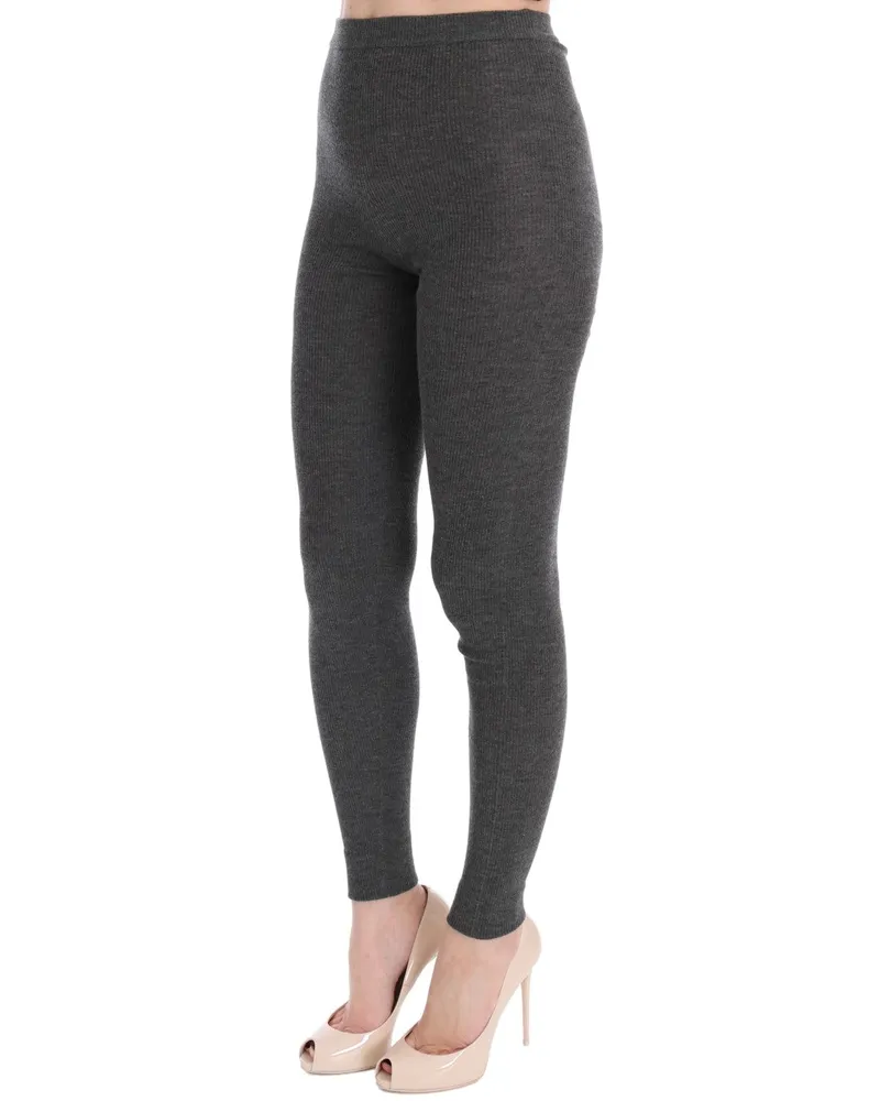 Dolce & Gabbana Women's Gray Cashmere Stretch Tights Clothing Gray