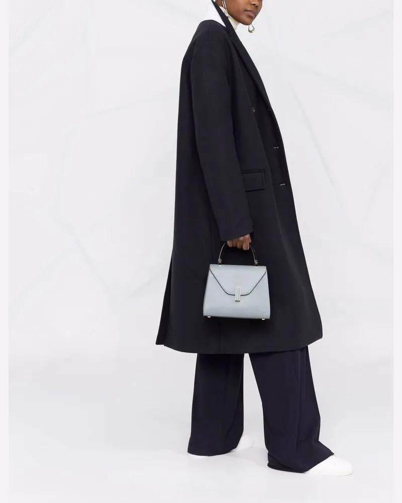 Valextra Iside Mini Top Handle Bag — Blue Blue