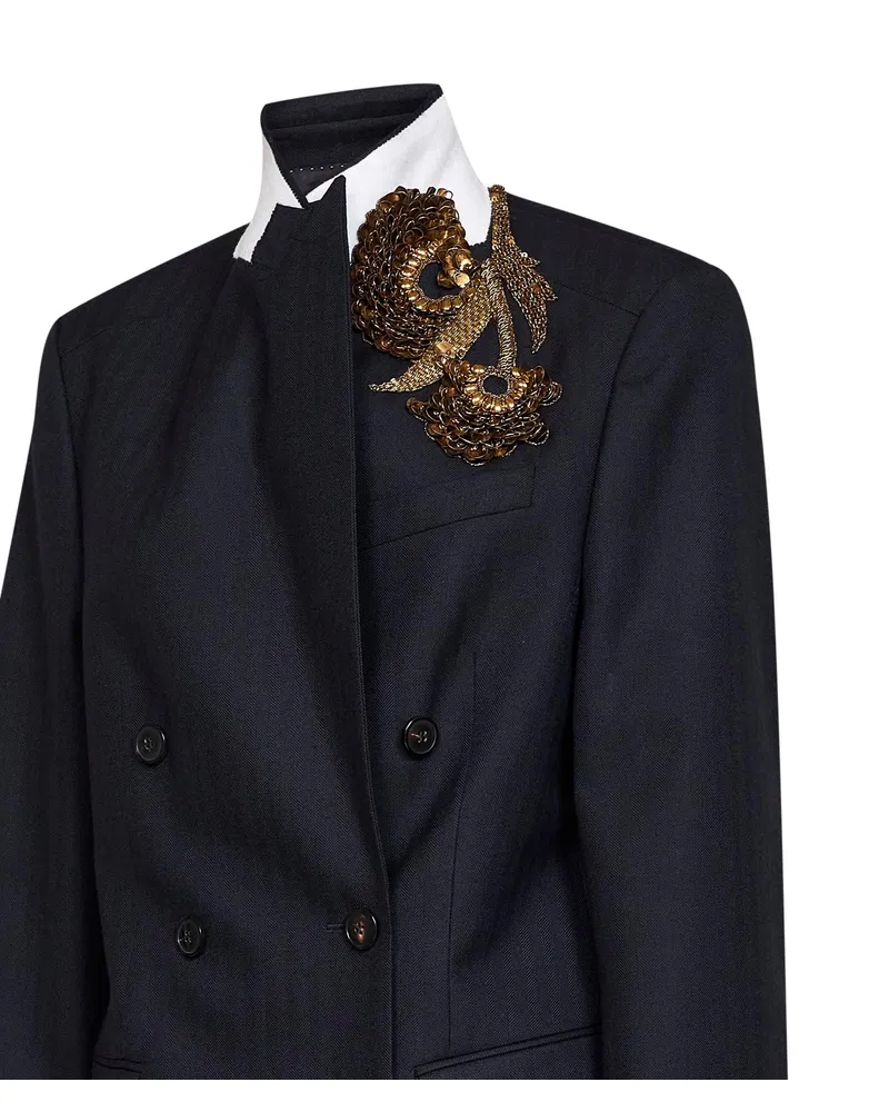 Dries van Noten Barrysta Blazer — Blue Blue