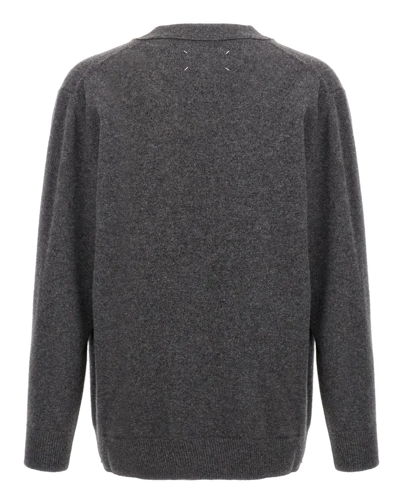 Maison Margiela Men's Gray Wool Cardigan Clothing Gray