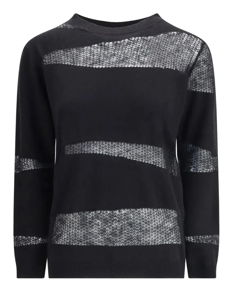 Fabiana Filippi Women's Mesh-Inserts Sweater Aw25 W Black