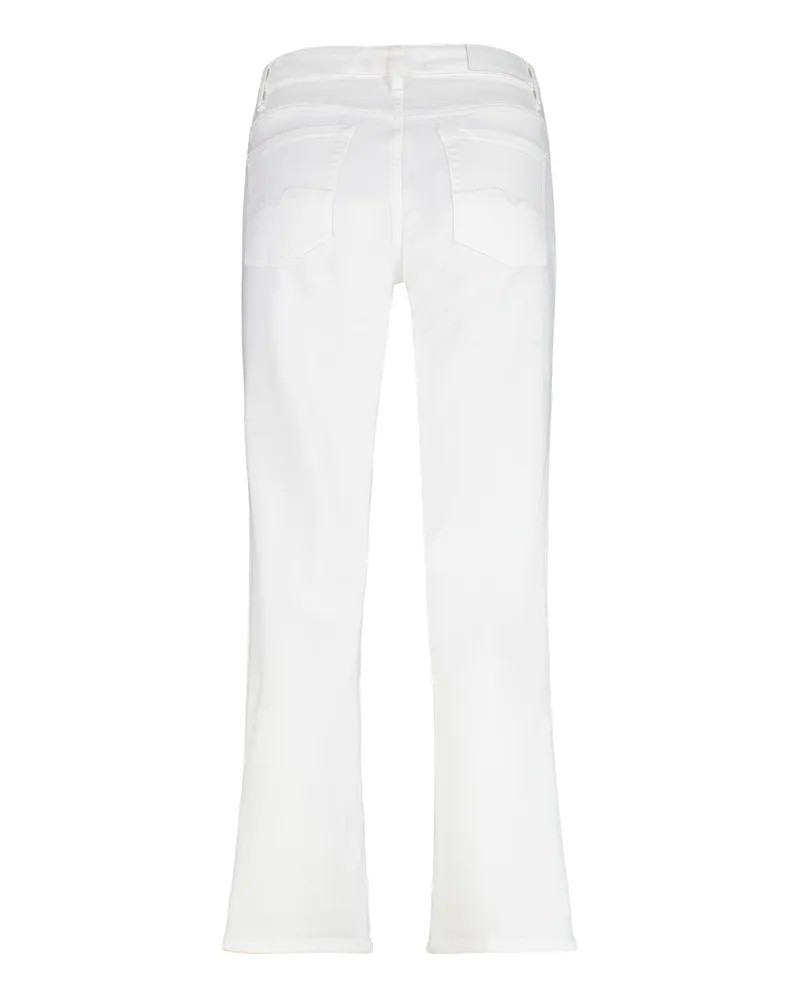 7 for all mankind Women's Straight-Leg Jeans Calie White Cotton White
