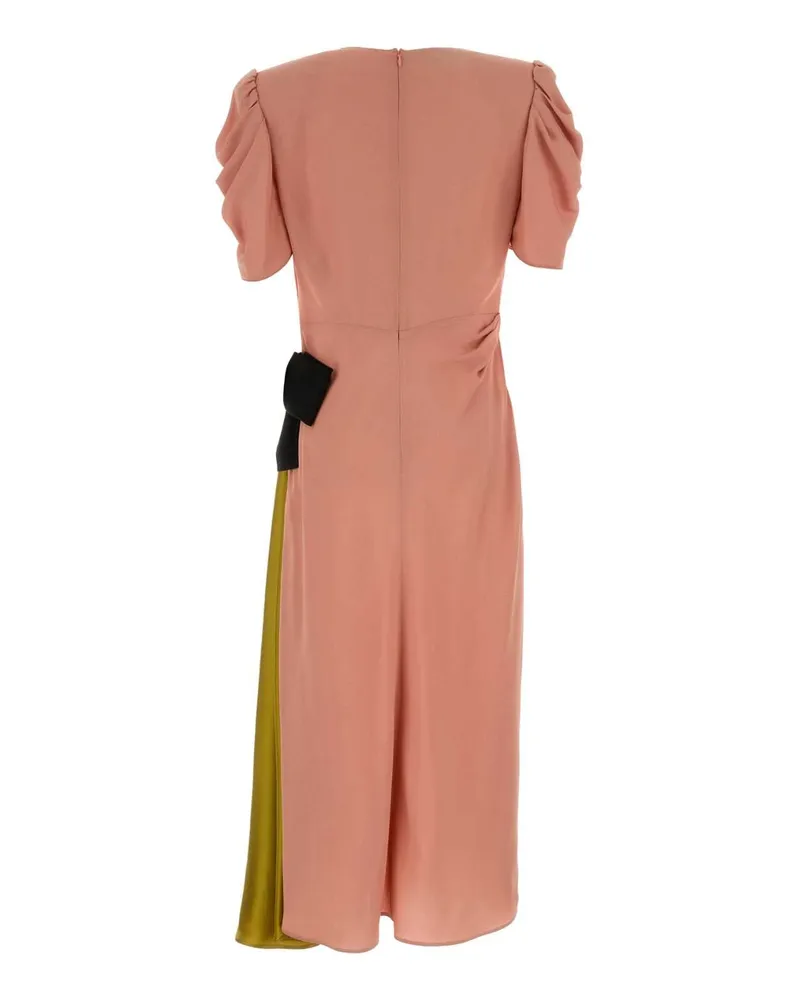 Valentino Garavani Women's Pink Crepe Dress Lobsteracidgreen Exterior: Viscose Abiti Pink