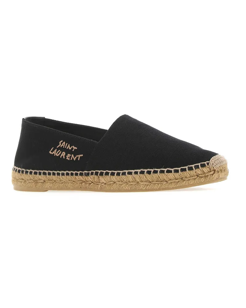 Saint Laurent Men's Black Canvas Espadrilles 1000 Espadrillas Black