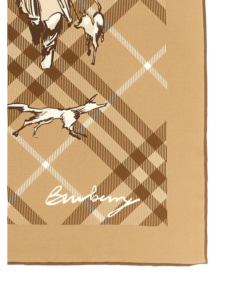 Burberry Check Mates Scarf — Beige Beige