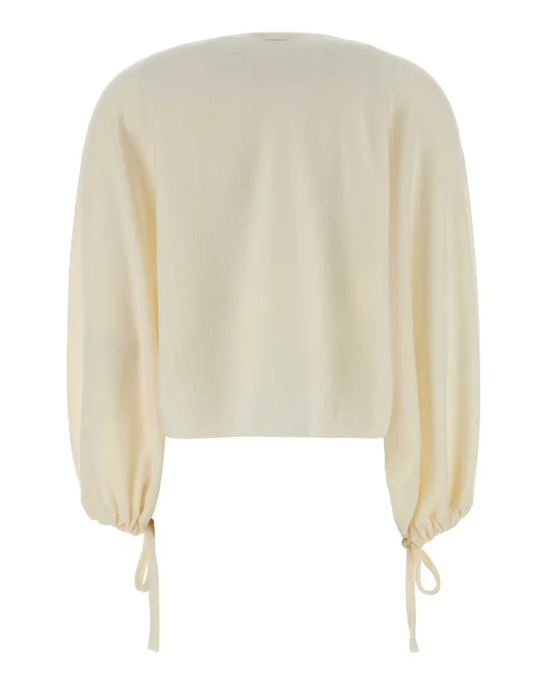 Max Mara 2521366101600 001 Bianco Exterior: Virgin Wool Maglieria Sweater White