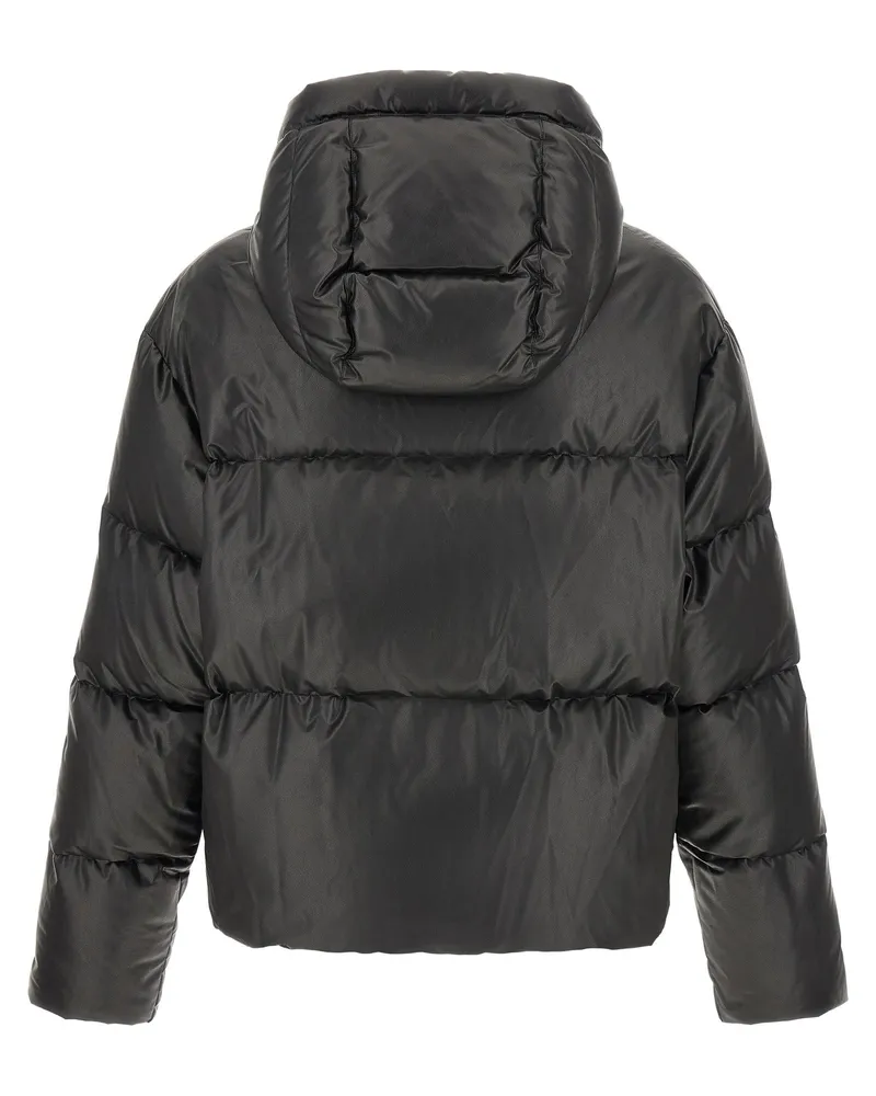 Maison Margiela Lacquered Finish Down Down Jacket — Black Black