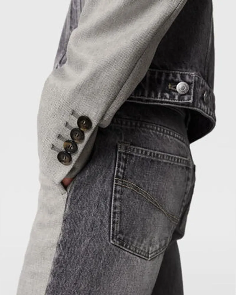 Stella McCartney Colour-Block Denim Jacket — grey Grey