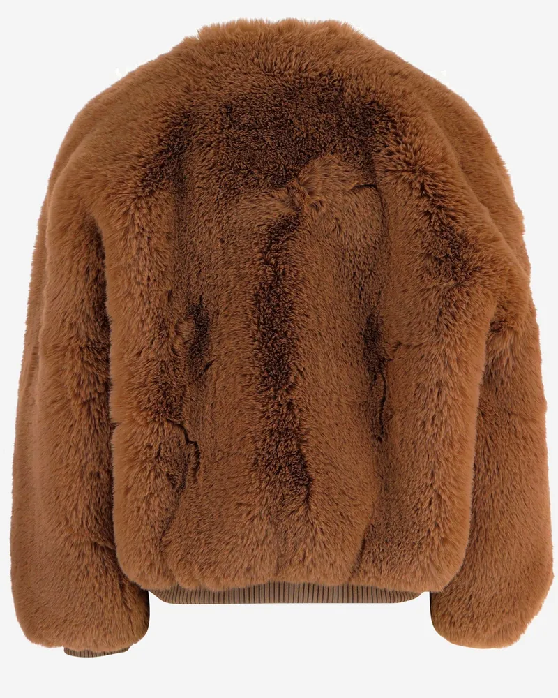 FRANKIE Shop Women Faux Fur Jacket Brown Polyester Brown