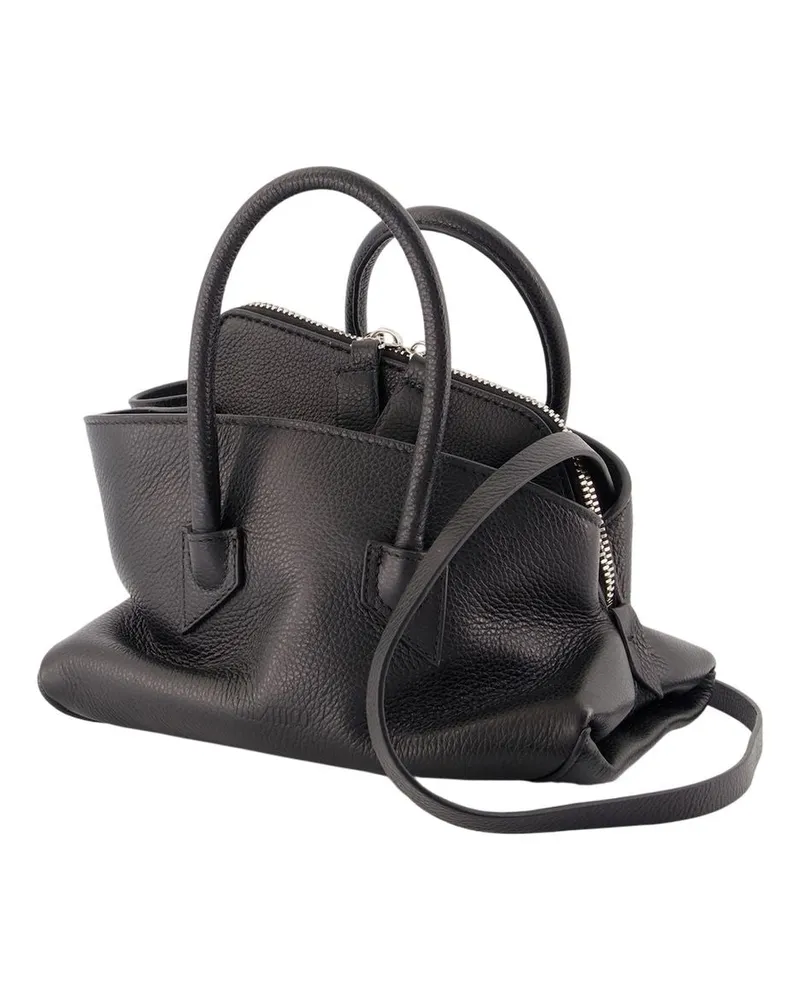 ATTICO Women's La Passeggiata Mini Top Handle Bag -  Leather Black Calfskin Shoulder-Hobo-Bags Black