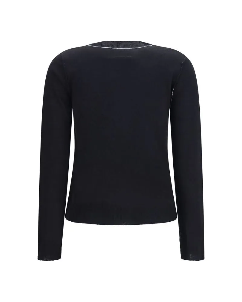 Maison Margiela Women Black Wool Oves Aries Sportswear Clothing Black