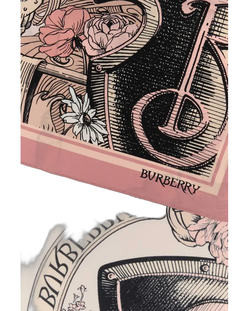 Burberry Quartzpink Exterior: Silk Sciarpe E Foulard Scarfs Pink
