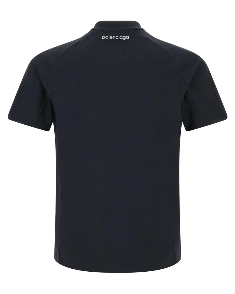 Balenciaga Technical Polyamide T-Shirt — Navy Navy