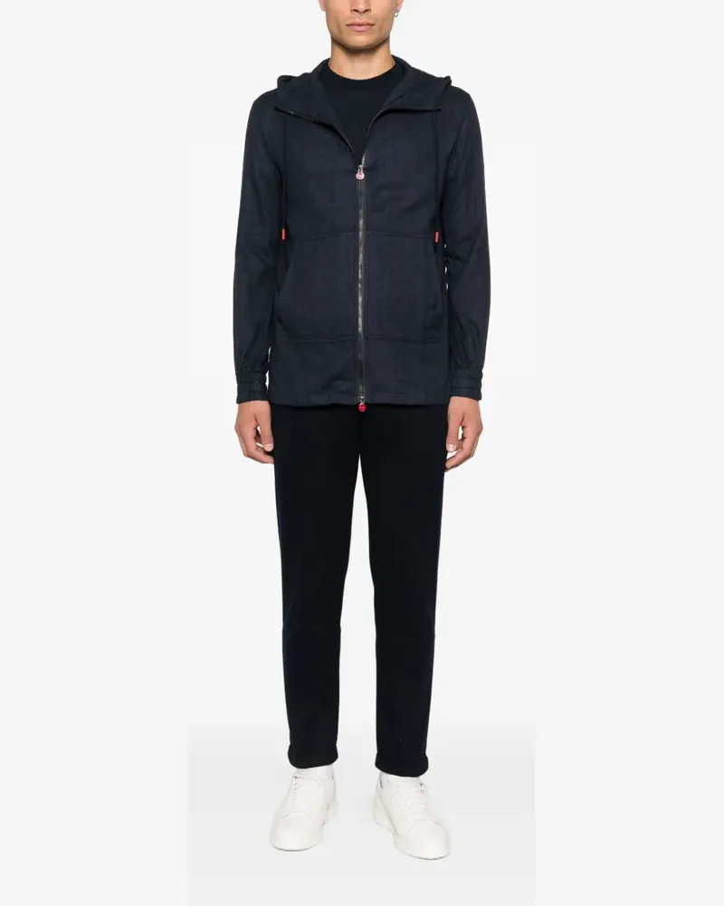 Kiton Women's Hooded Zip-Up Jacket Aw25 M 
