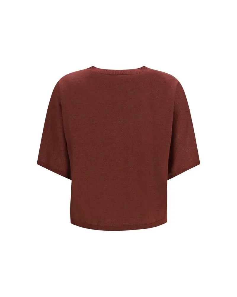 Brunello Cucinelli Women Bordeaux Cashmere Sweatshirt Clothing Bordeaux