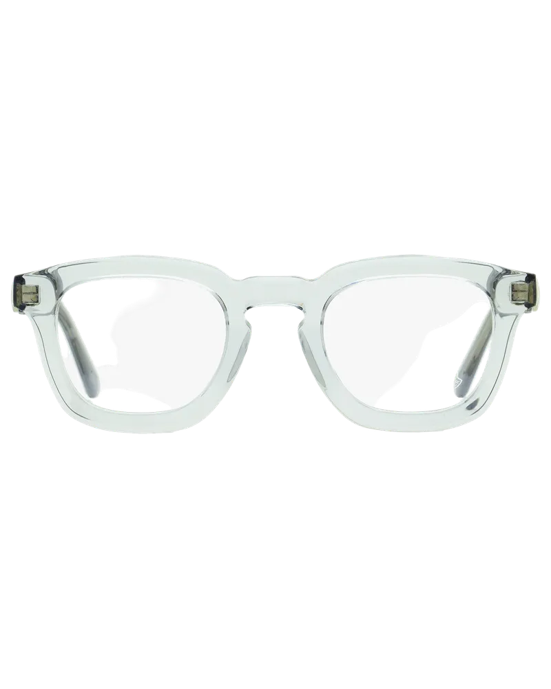 Moncler Men's Thick Rimmed Eyeglasses Ml5195 020 Transparent-White 48mm Plastic (acetate) Transparent/white Sunglasses Clear