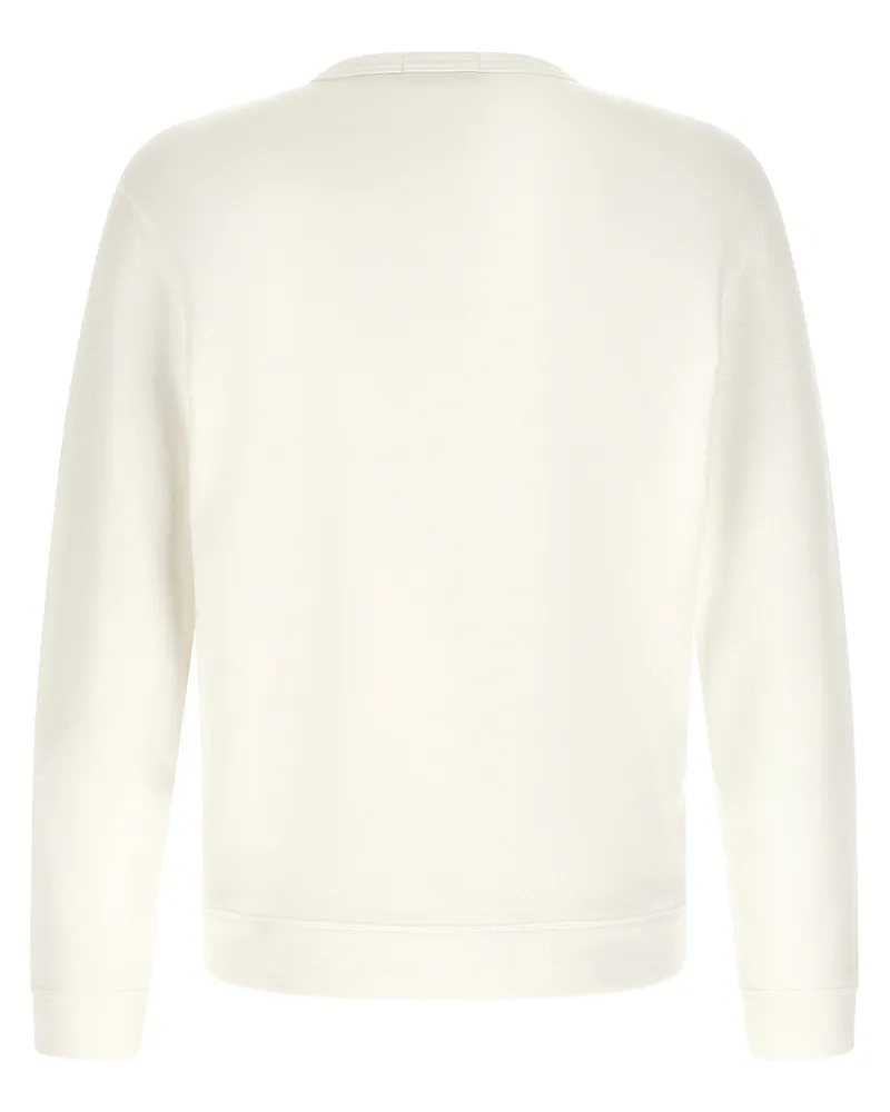 Ralph Lauren Logo-Embroidered Cotton Sweatshirt — Cream Cream
