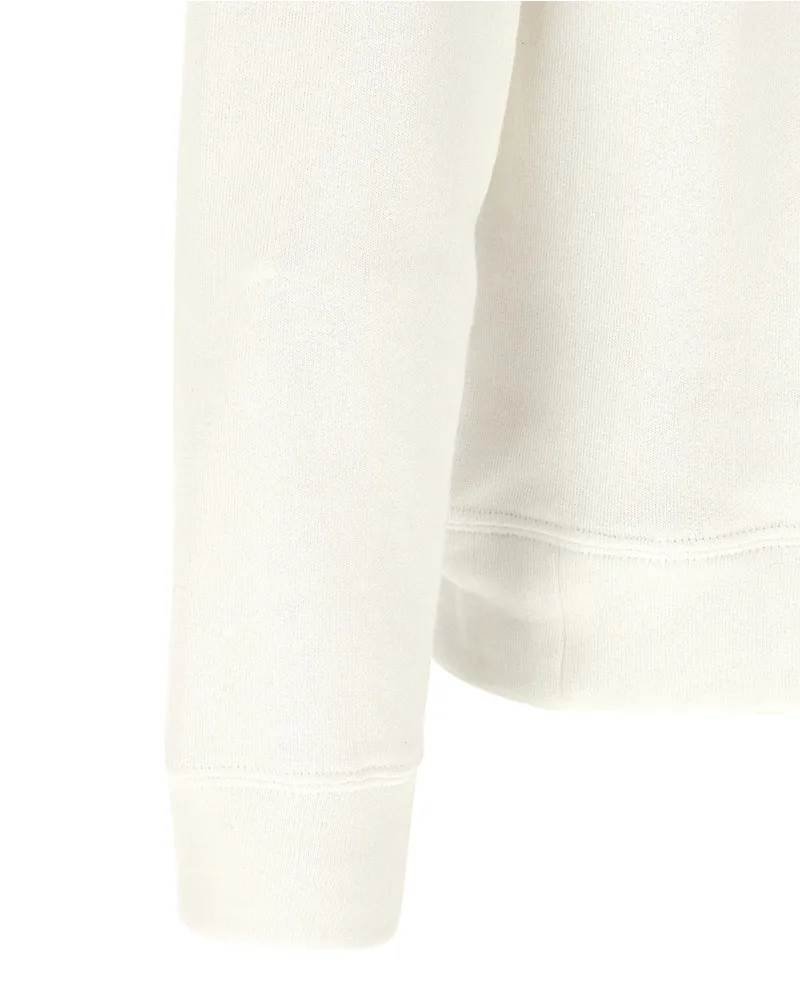 Ralph Lauren Logo-Embroidered Cotton Sweatshirt — Cream Cream