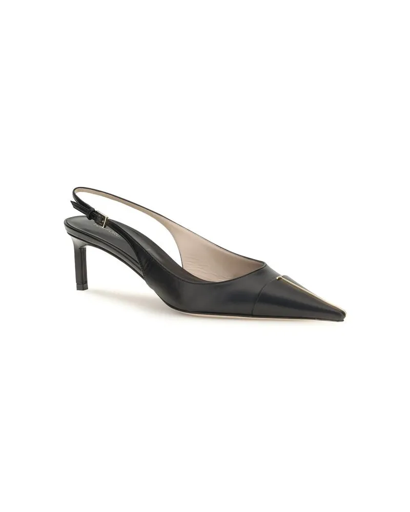 Tom Ford Women's Calf Leather Slingback Heel Black Bos Black