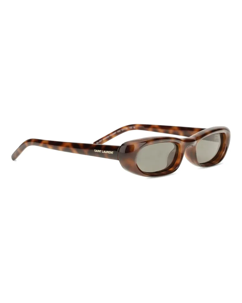 Saint Laurent Women's Tortoiseshell Sunglasses Med Hav Grey Acetate; Nylon Brown