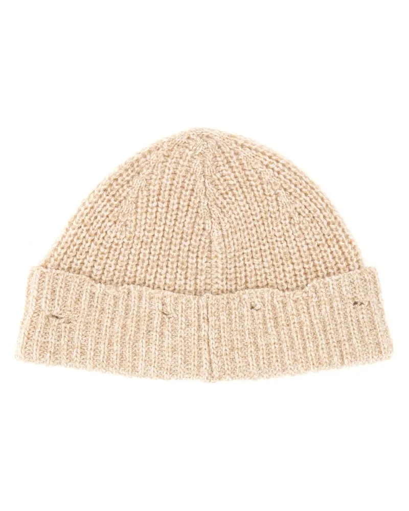 Marni CLMC0173Q0_UFH30100W23 Marni Mending Embroidery Beanie — Beige Beige