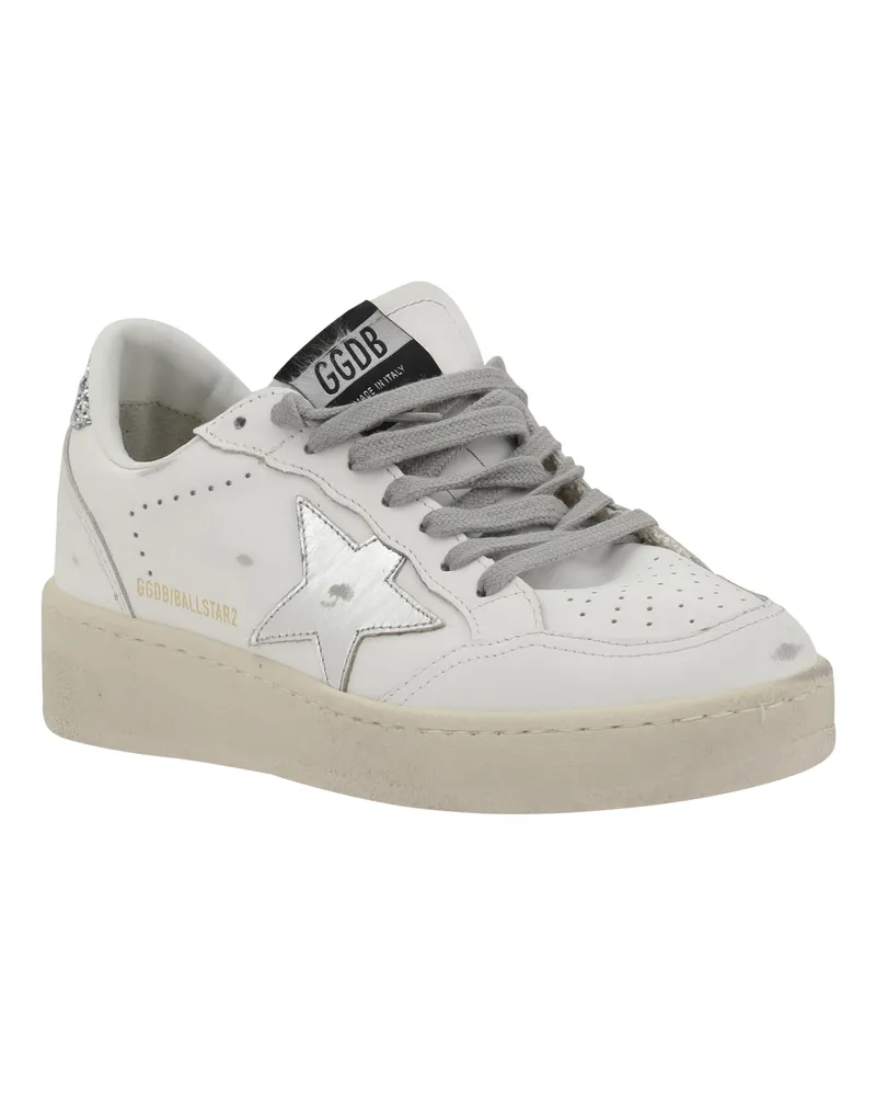 Golden Goose Women's Sneakers Ball Star 2 White-Silver Trainers White/silver White