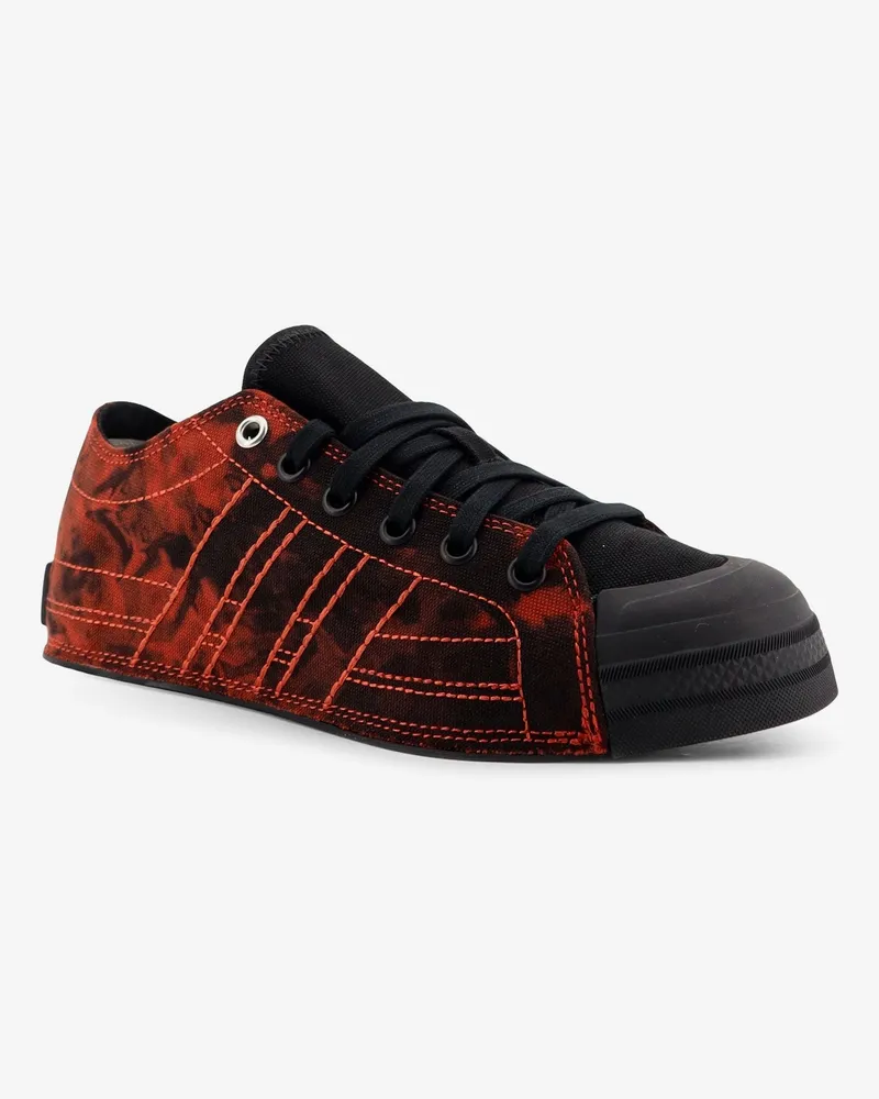 adidas Women's Y-3 Nizza Lo Canvas Sneakers Black Cotton-Rubber Trainers Cotton/rubber Red