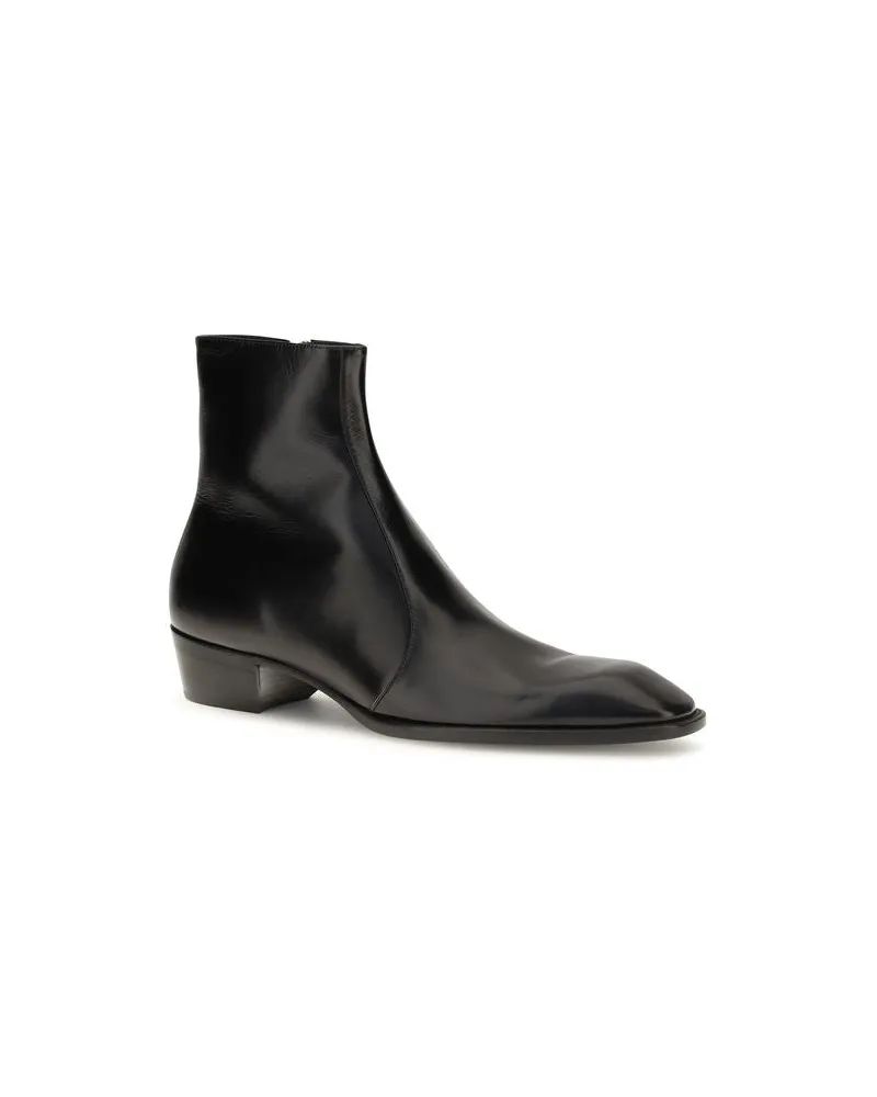 Saint Laurent Aurelien Ankle Boot — Black Black
