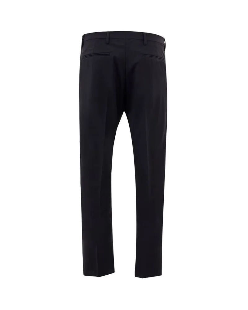 Valentino Garavani Men's Black Wool Dress Pants Black