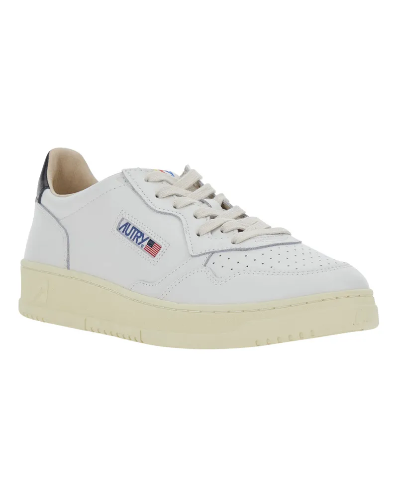 AUTRY Men's Sneakers Medalist Low White Leather Trainers White