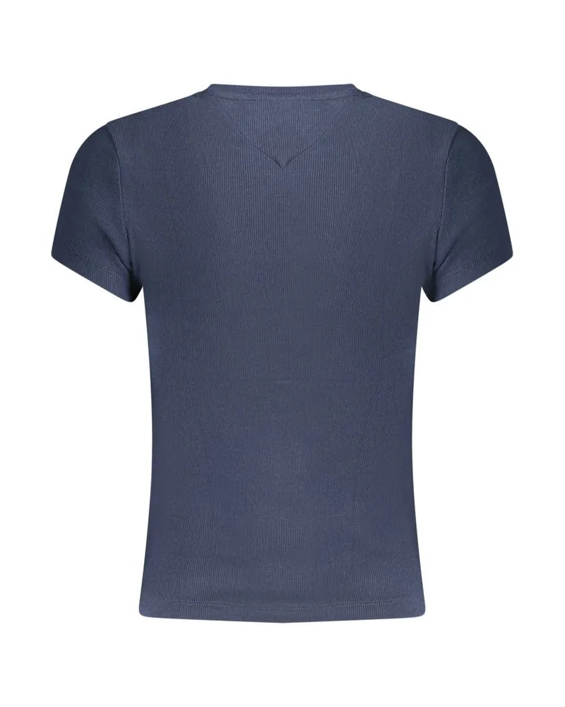 Tommy Hilfiger Logo-Embroidered Cotton T-Shirt — Blue Blue