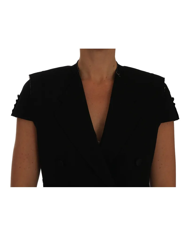 Dolce & Gabbana Women's Black Short Croped Blazer Jacket Virgin Wool Black