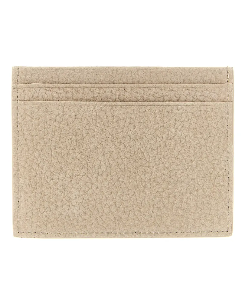 Christian Louboutin Men's Beige Calfskin Cardholder Accessory Beige