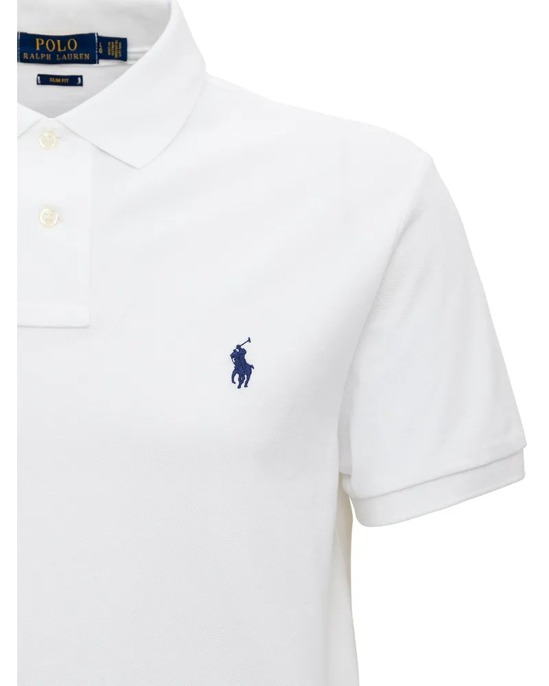 Ralph Lauren Embroidered Logo Cotton T-Shirt — White White