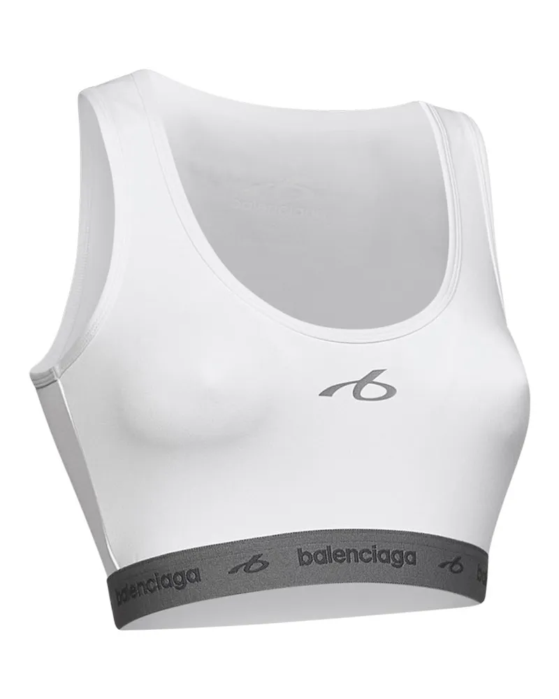 Balenciaga Women Bra Tank Top White Cotton White