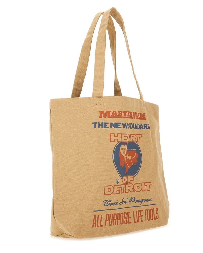 Carhartt WIP Graphic Canvas Tote Bag — Beige Beige