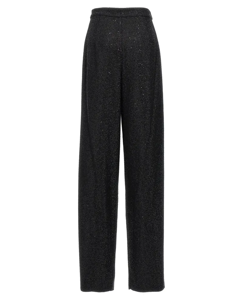 Max Mara Women's Black Viscose Dress Pants Black