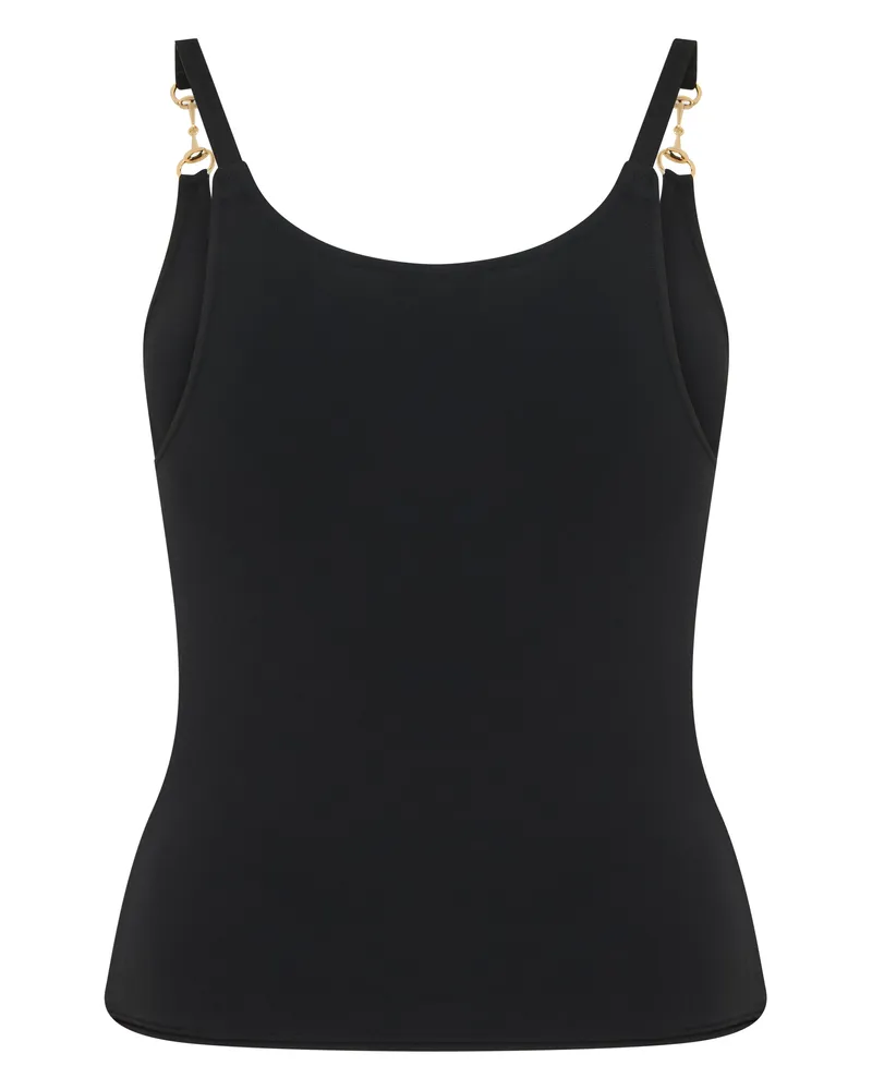 Gucci Women's Cami Top Black Viscose Vests & Tank Tops Black