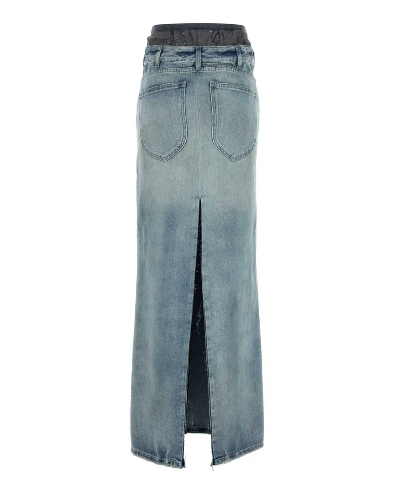 Maison Margiela Women's Denim Skirt Lightblue Exterior: Cotton Gonne Blue
