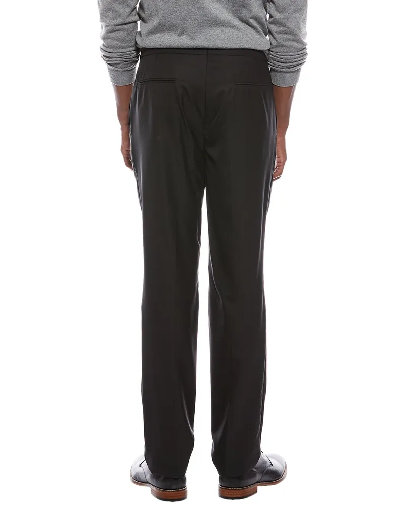 Brunello Cucinelli Mens Black Wool Silk Trousers Black