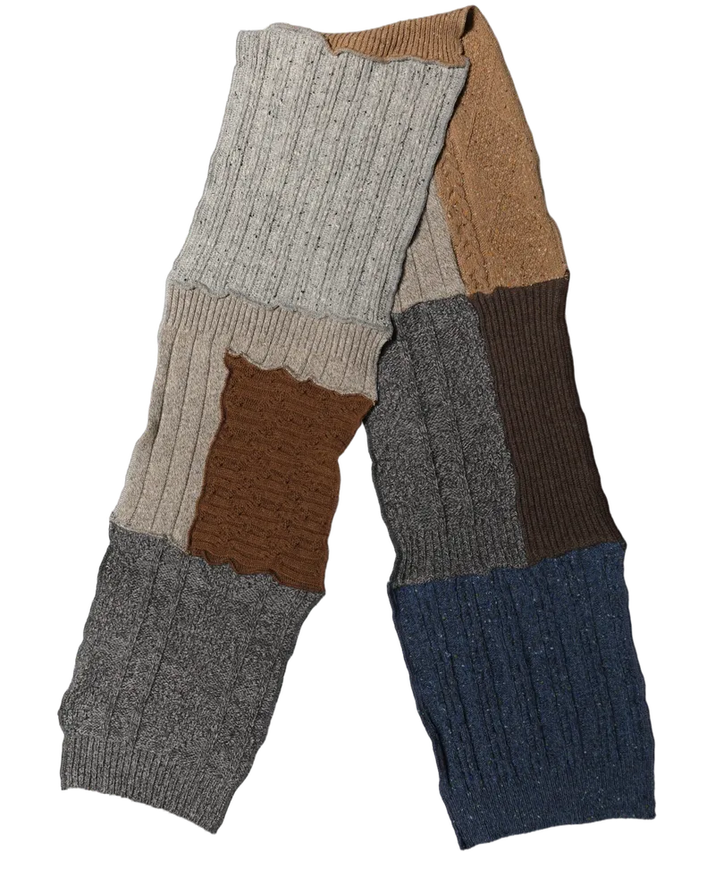 Dolce & Gabbana Patchwork Wool-Blend Knit Scarf — Multicolor Multicolor