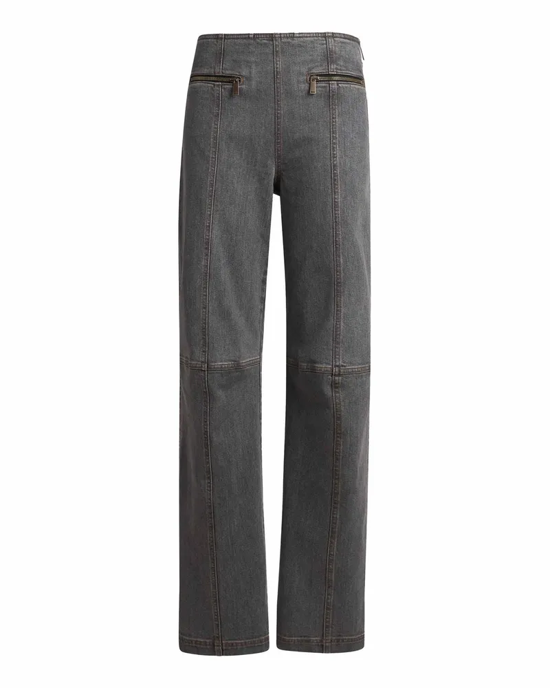Etro Women's Jeans Straight Leg Grey Cotton Gray