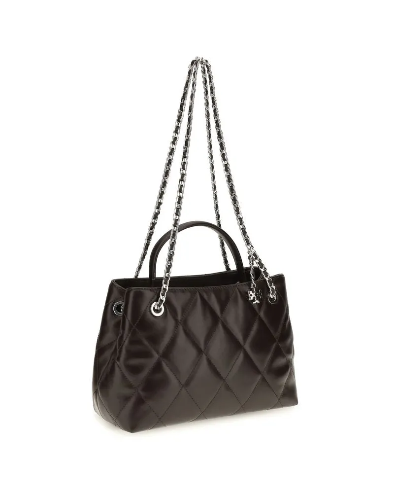 Tory Burch Fleming Calfskin Leather Shoulder Bag — Brown Brown
