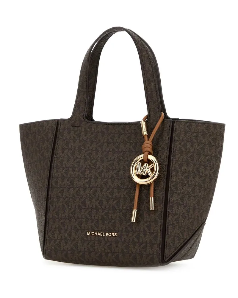 Michael Kors Women's Printed Canvas Jordi Handbag Brnacorn Borse A Mano Bag Brown