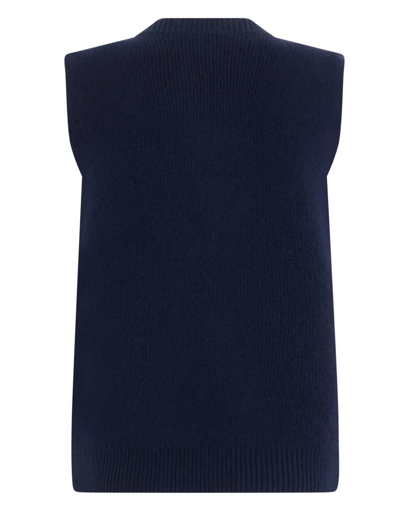 Max Mara Sleeveless Sweater — Navy Navy